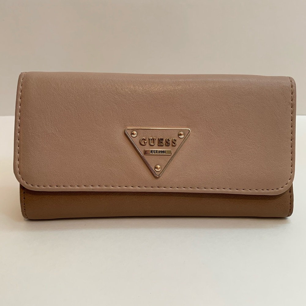 Guess Tan Clutch Wallet